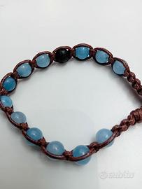 Braccialetto Shamballa Amazzonite e Pietra Lavica