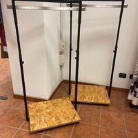 Stand appendiabiti base legno