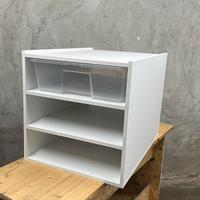 rack nuovo per rettili in legno 3 posti con ruote
