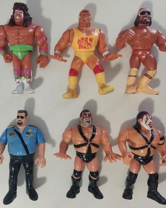 LOTTO 6 EROI DEL WRESTLING WWF GIG PRIMA SERIE