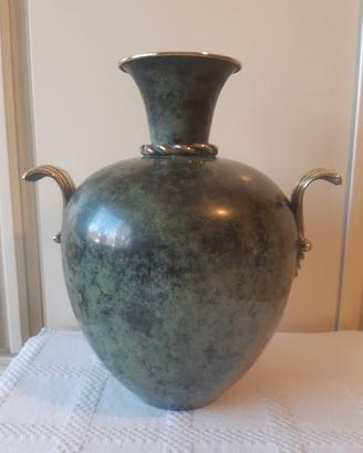 VASO IN OTTONE VERNICIATO A FUOCO ANNI 30