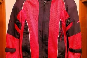 Giacca moto donna traforata con protezioni.