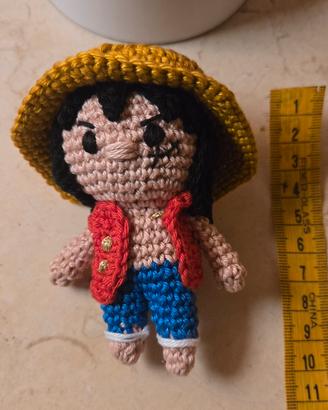 Amigurumi Monkey D. Luffy (One Piece) fatto a mano