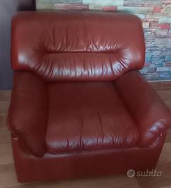 Due poltrone letto in pelle