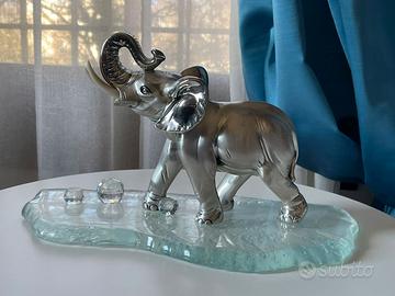 elefante d'argento_Preziosa scultura da tavolo
