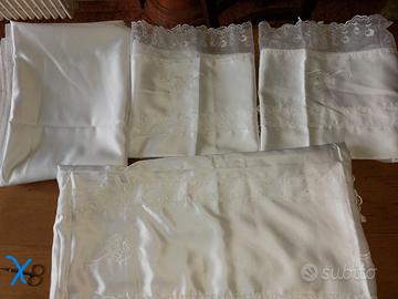 LENZUOLA BIANCHE SETA E MISTO SETA+COPRILETTO