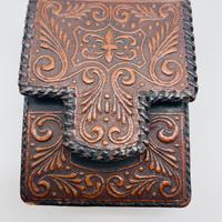 Porta pacchetto sigarette in cuoio anni ‘70