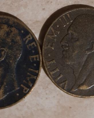 2 monete Vittorio Emanuele III