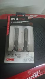 coppia frecce led moto doppia funzione 