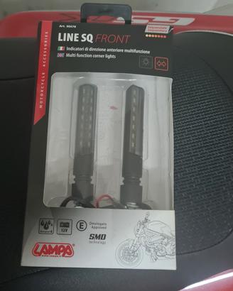 coppia frecce led moto doppia funzione 