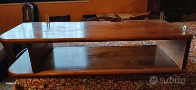 mensola di legno castagno porta tv