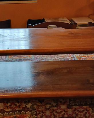 mensola di legno castagno porta tv