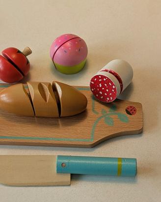 Cibo da tagliare con velcro - legno Djeco