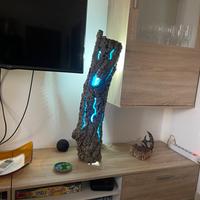 Lampada sughero e resina
