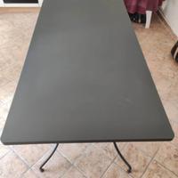 Tavolo Unopiù in ferro battuto grafite