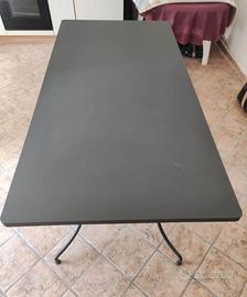 Tavolo Unopiù in ferro battuto grafite