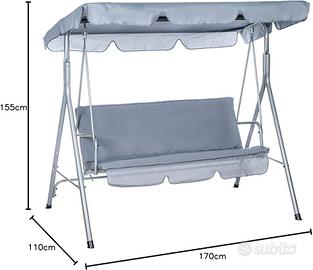 Dondolo Da Giardino, Nuovo, Grigio 