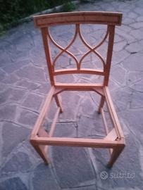 Coppia sedie grezze in stile con sedile