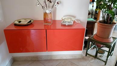 mobiletto arancio laccato lucido