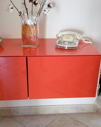 mobiletto arancio laccato lucido