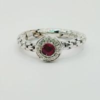 Anello oro 18 kt rubino e diamanti naturali Fope