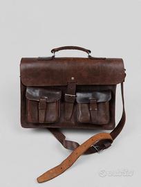 Cartella/Borsa vintage cuoio vero 