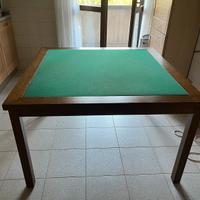 Tavolo da gioco girevole in legno massello 120x120