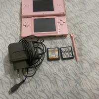 Nintendo Ds lite rosa con pennino e caricatore