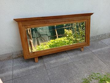 Specchio con cornice legno