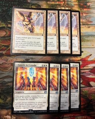 Lotto 8x carte Magic Mtg bianco (2-4x)