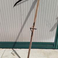 Antica FALCE FIENAIA da fieno, in legno e ferro