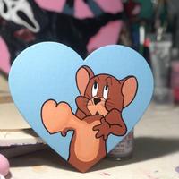 Jerry innamorato tela a forma di cuore