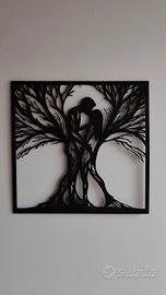 Quadro decorativo in legno – Coppia Albero della V