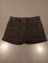 Pantaloncino corto jeans nero bambina