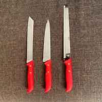 Set tre coltelli grandi cutting inox italia