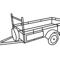 Carrello appendice cm150x110 largo omologato