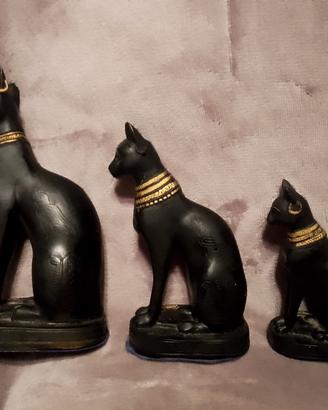 trittico statua gatto egiziano 