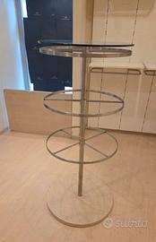 STENDER CURVO IN ACCIAIO E ROVERE 38328