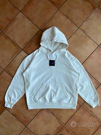 Felpa con cappuccio bianca da uomo XXL