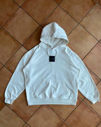 Felpa con cappuccio bianca da uomo XXL