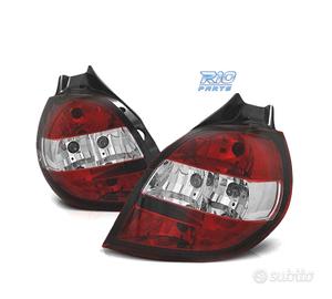 FANALI RENAULT CLIO 3 05-09 LOOK LEXUS ROSSO BIANC