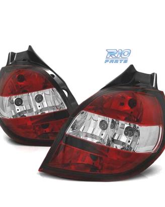 FANALI RENAULT CLIO 3 05-09 LOOK LEXUS ROSSO BIANC