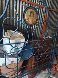 spalliera letto antica in ferro