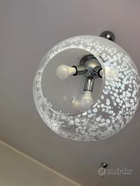 Coppia lampadari in vetro murano