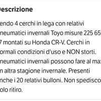 cerchi honda cr-v 1.6 i-dtec 160 cv awd 