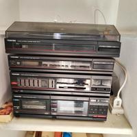 Stereo Hi-Fi Vintage Toshiba 4 Componenti +2 casse
