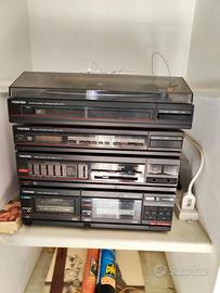 Stereo Hi-Fi Vintage Toshiba 4 Componenti +2 casse