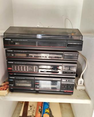 Stereo Hi-Fi Vintage Toshiba 4 Componenti +2 casse