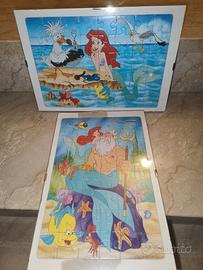 Puzzle Disney con quadri Ariel e Tritone anni 90