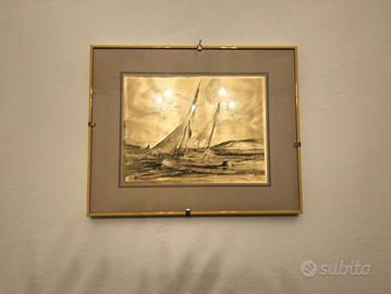 Quadro Nautico raffigurante velieri